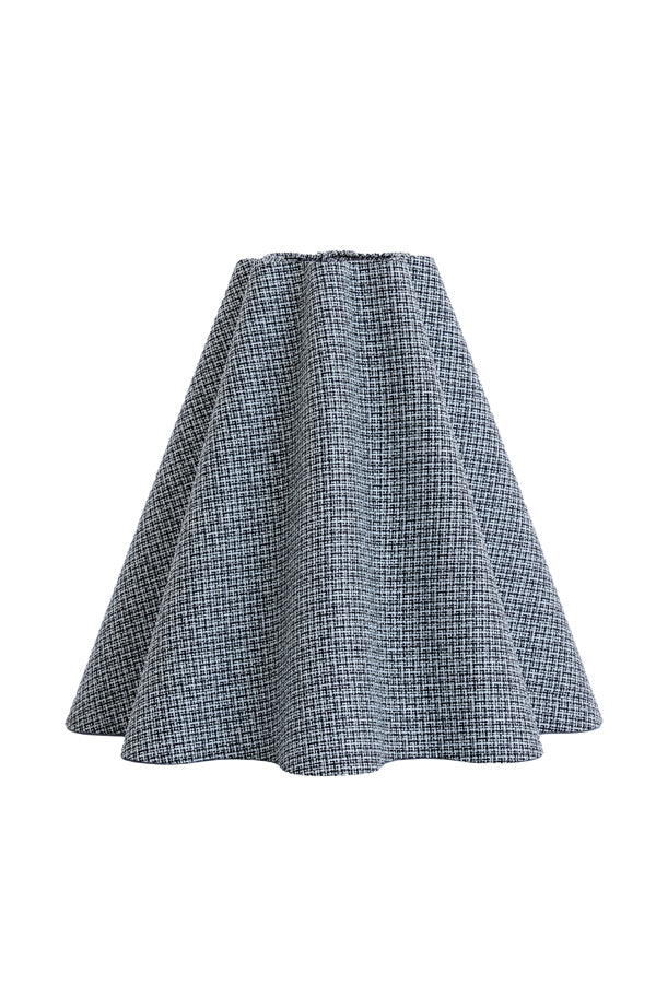 Light & Living Lighting Shade round wave 50-18,5-45 cm BEZAHA linen black-white House of Isabella UK