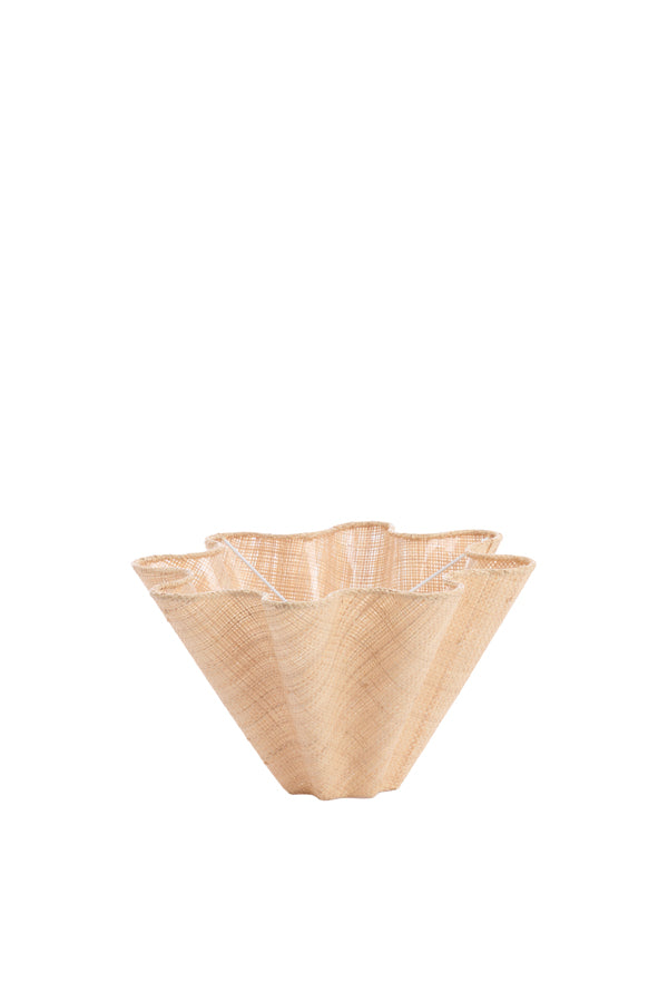 Light & Living Lighting Shade round wave 50-18,5-45 cm BEZAHA raffia natural House of Isabella UK
