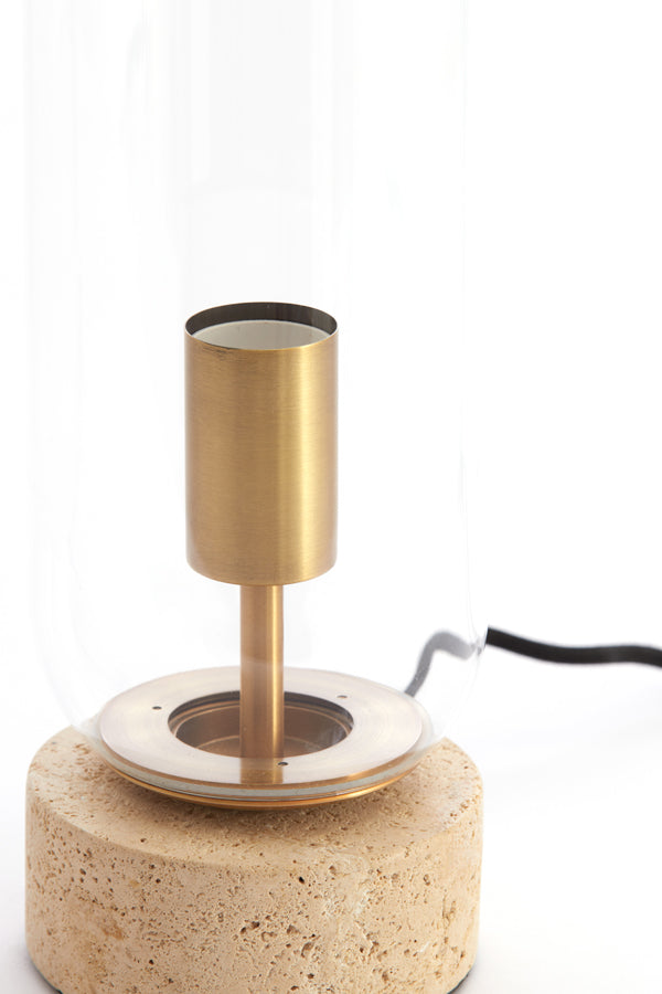 Light & Living Lighting Table lamp 12x35 cm RYLANO glass clear+sand+antique bronze House of Isabella UK
