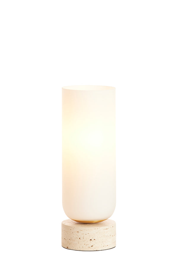 Light & Living Lighting Table lamp 12x35 cm RYLANO glass milky+sand+antique bronze House of Isabella UK