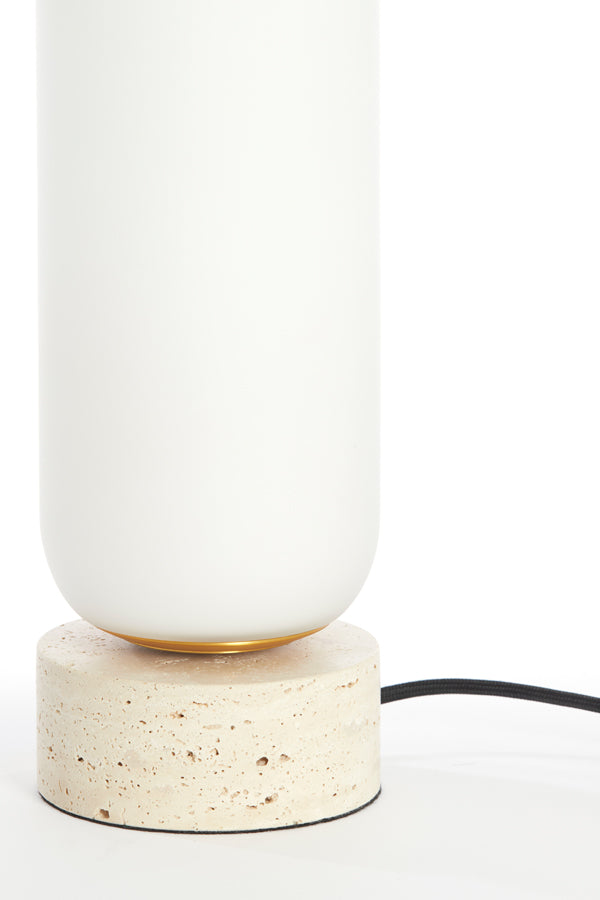 Light & Living Lighting Table lamp 12x35 cm RYLANO glass milky+sand+antique bronze House of Isabella UK