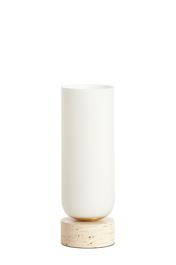 Light & Living Lighting Table lamp 12x35 cm RYLANO glass milky+sand+antique bronze House of Isabella UK