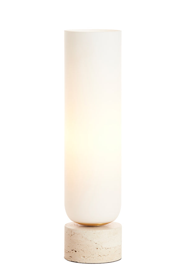 Light & Living Lighting Table lamp 12x47,5 cm RYLANO glass milky+sand+antique bronz House of Isabella UK