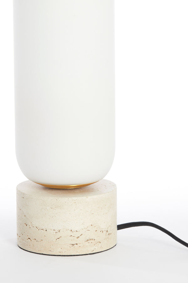 Light & Living Lighting Table lamp 12x47,5 cm RYLANO glass milky+sand+antique bronz House of Isabella UK