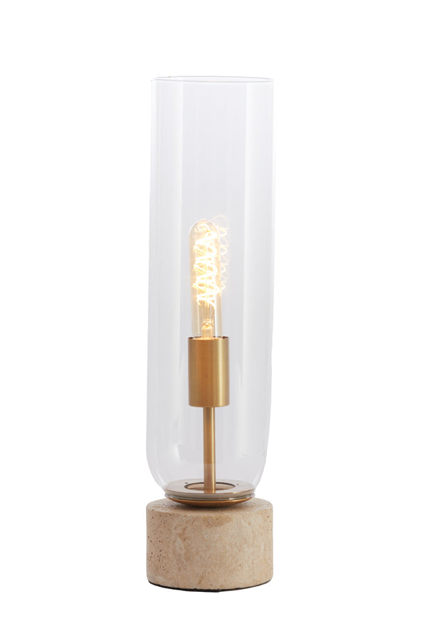 Light & Living Lighting Table lamp 12x47 cm RYLANO glass clear+sand+antique bronze House of Isabella UK