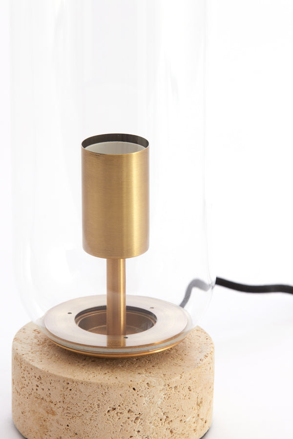 Light & Living Lighting Table lamp 12x47 cm RYLANO glass clear+sand+antique bronze House of Isabella UK