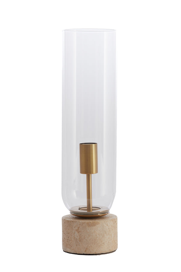 Light & Living Lighting Table lamp 12x47 cm RYLANO glass clear+sand+antique bronze House of Isabella UK