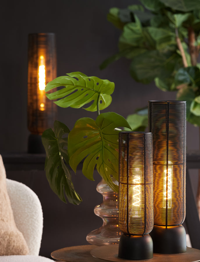 Light & Living Lighting Table lamp 13,5x49,5 cm LEZUZA matt black House of Isabella UK