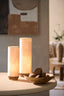 Light & Living Lighting Table lamp 13x40 cm TIO paper beige+rattan dark brown House of Isabella UK