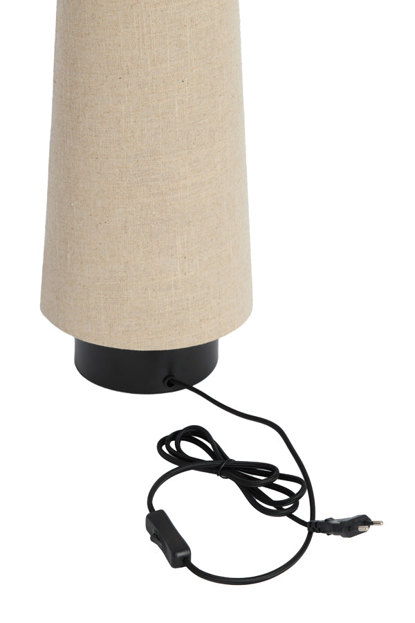 Light & Living Lighting Table lamp 15x42 cm HOWIE matt black+natural House of Isabella UK