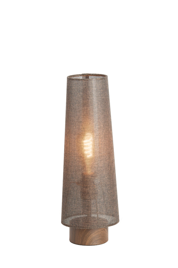 Light & Living Lighting Table lamp 15x42 cm HOWIE wood print dark brown+dark brown House of Isabella UK