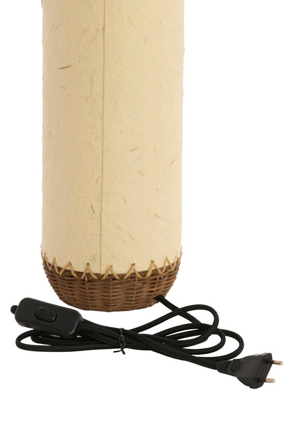 Light & Living Lighting Table lamp 15x49 cm TIO paper beige+rattan dark brown House of Isabella UK