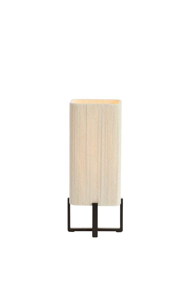Light & Living Lighting Table lamp 16,5x16,5x39 cm WYN matt black+rope cream House of Isabella UK