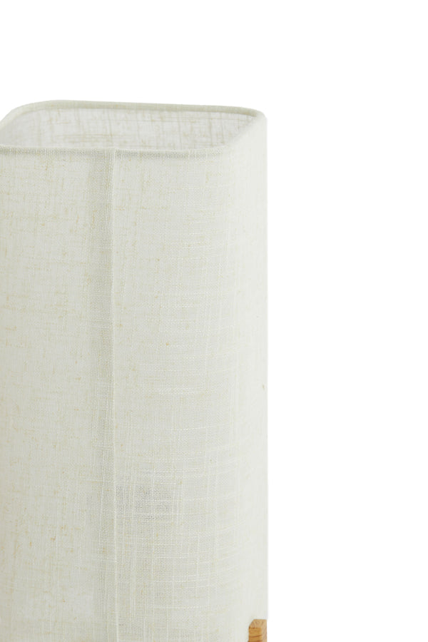 Light & Living Lighting Table lamp 16,5x16,5x39 cm WYN wood prnt natural+linen cream House of Isabella UK