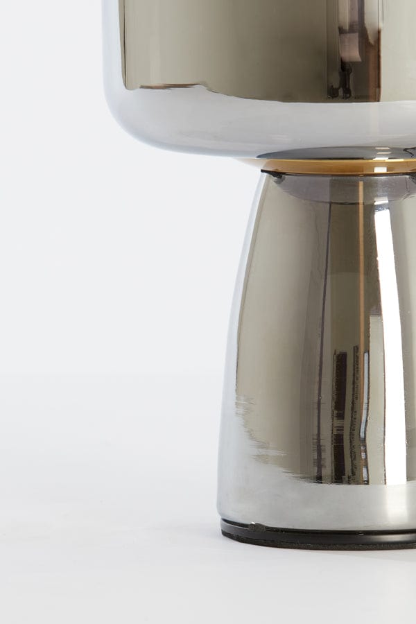 Table lamp 16x32 cm LOTTA smoked glass+gold | OUTLET.