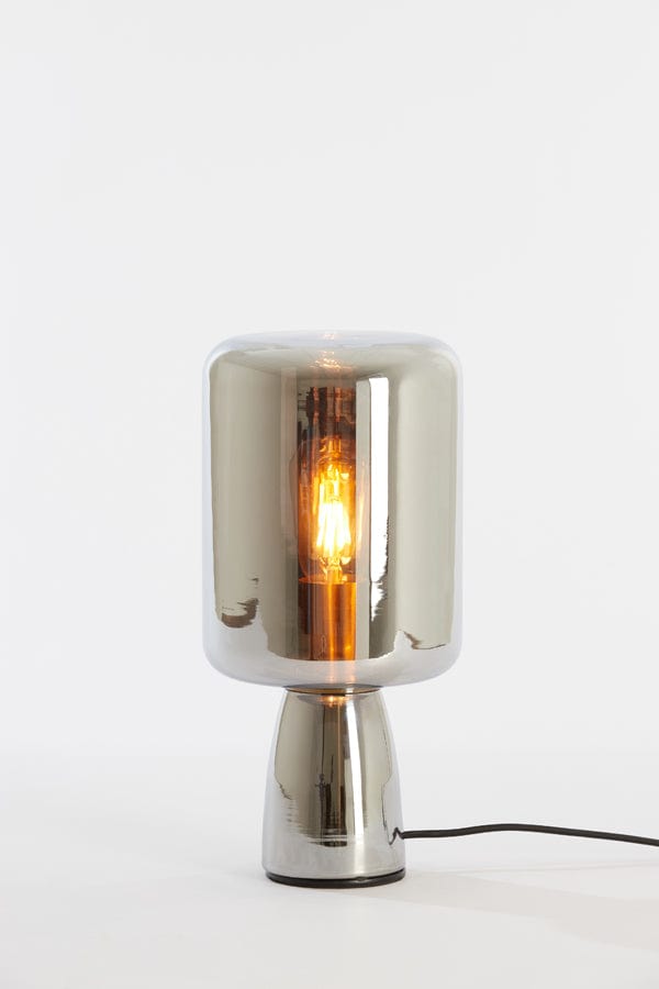 Table lamp 16x32 cm LOTTA smoked glass+gold | OUTLET.