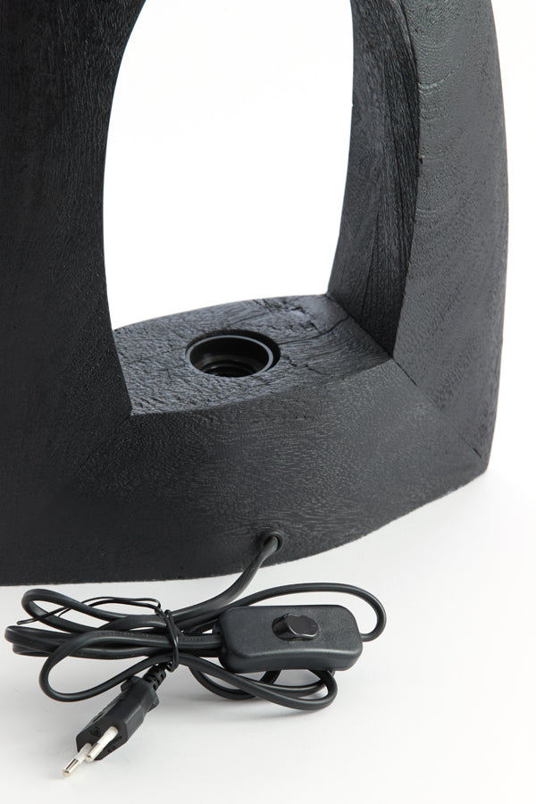 Light & Living Lighting Table lamp 17x8x25 cm CARINI wood matt black House of Isabella UK