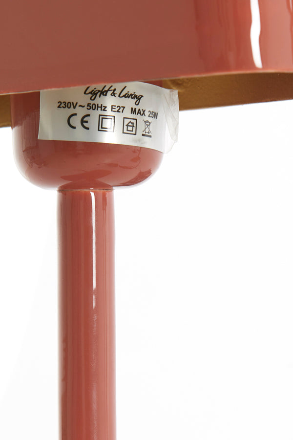 Light & Living Lighting Table lamp 20x10x36 cm ELENIE shiny dark coral House of Isabella UK