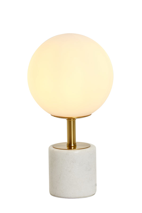 Light & Living Lighting Table lamp 20x35 cm MEDINA antique bronze+glass matt white House of Isabella UK