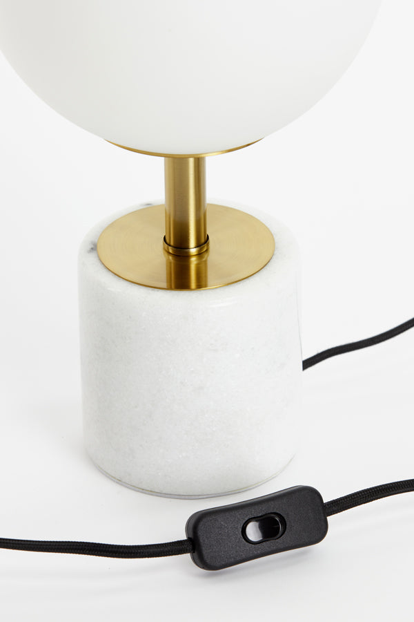 Light & Living Lighting Table lamp 20x35 cm MEDINA antique bronze+glass matt white House of Isabella UK