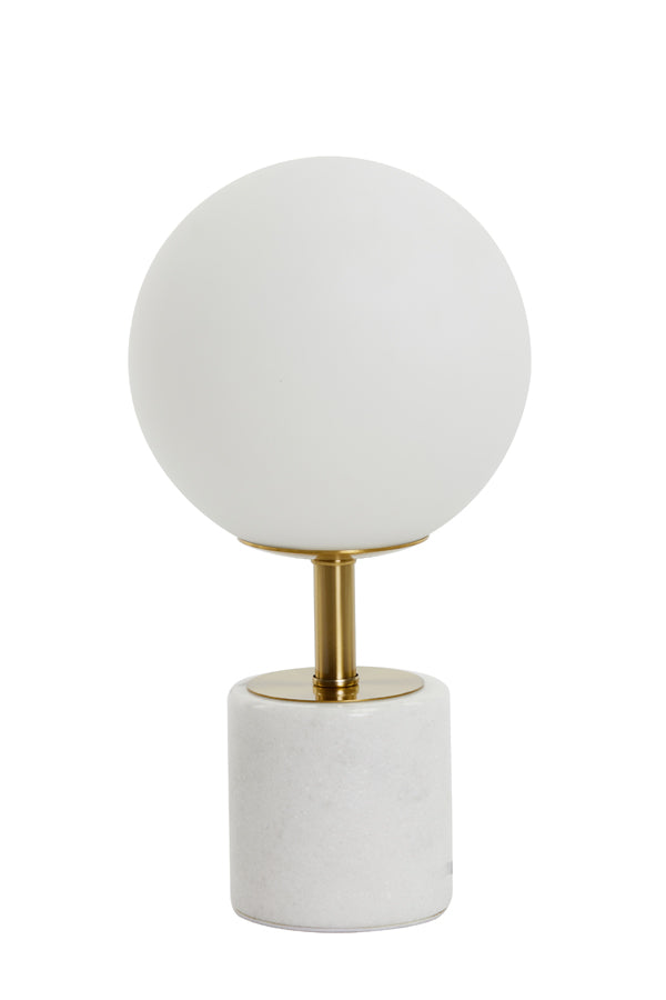 Light & Living Lighting Table lamp 20x35 cm MEDINA antique bronze+glass matt white House of Isabella UK