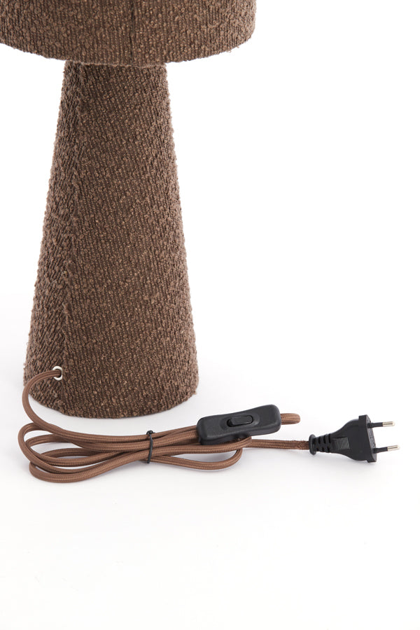 Light & Living Lighting Table lamp 20x58 cm MICKY bouclé brown House of Isabella UK