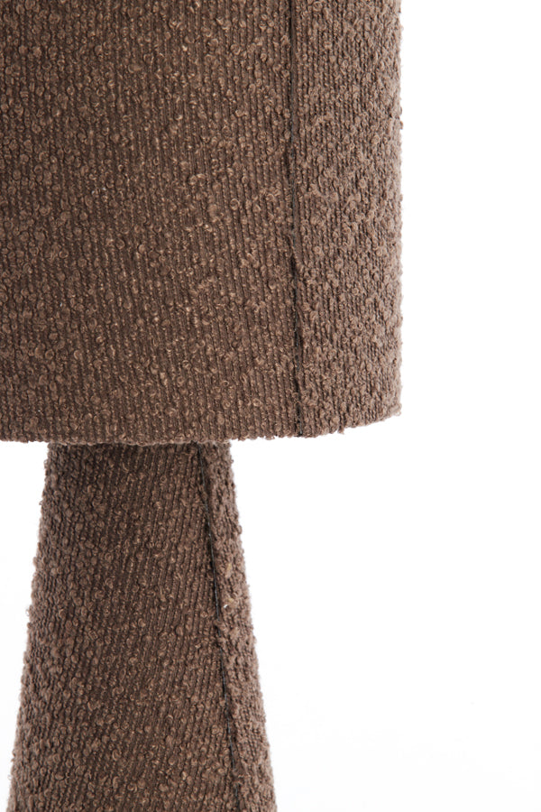 Light & Living Lighting Table lamp 20x58 cm MICKY bouclé brown House of Isabella UK