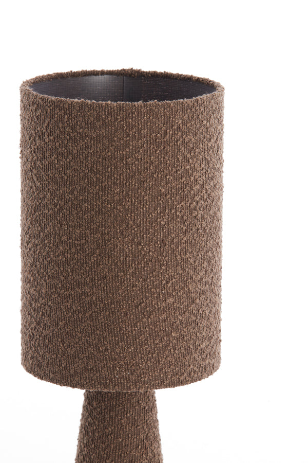 Light & Living Lighting Table lamp 20x58 cm MICKY bouclé brown House of Isabella UK