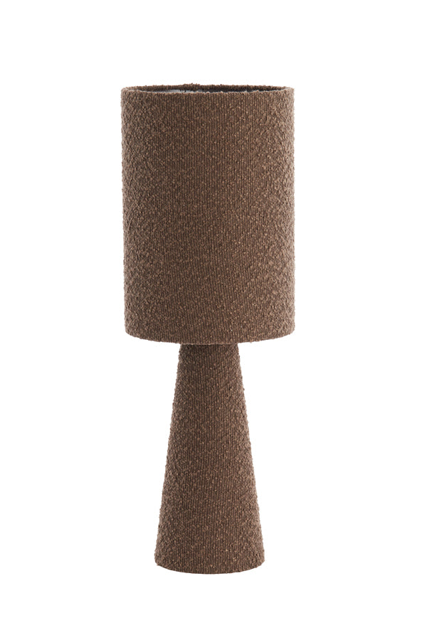 Light & Living Lighting Table lamp 20x58 cm MICKY bouclé brown House of Isabella UK