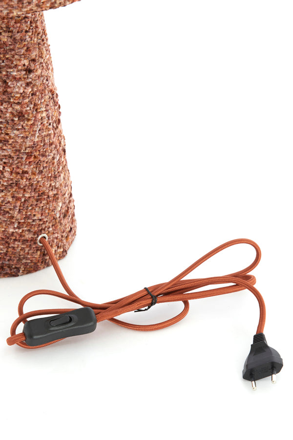 Light & Living Lighting Table lamp 20x58 cm MICKY bouclé burgundy House of Isabella UK