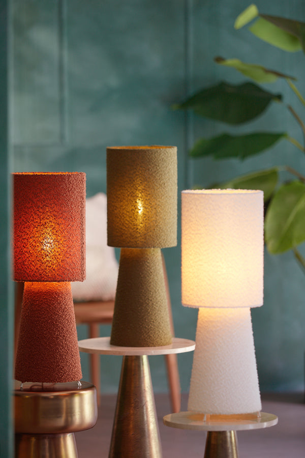 Light & Living Lighting Table lamp 20x58 cm MIKKEL bouclé cream House of Isabella UK