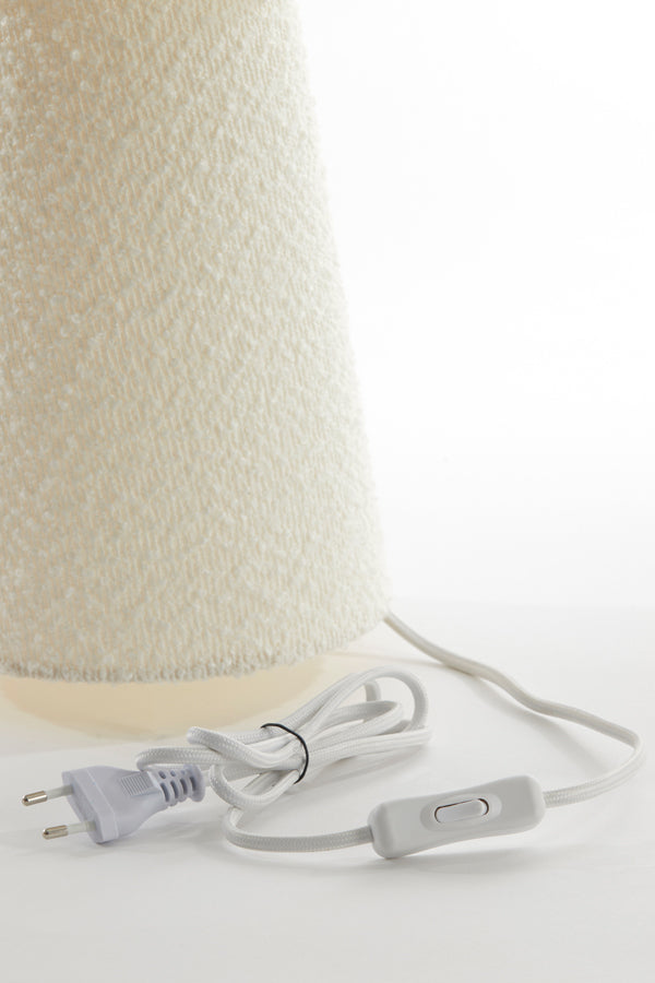 Light & Living Lighting Table lamp 20x58 cm MIKKEL bouclé cream House of Isabella UK