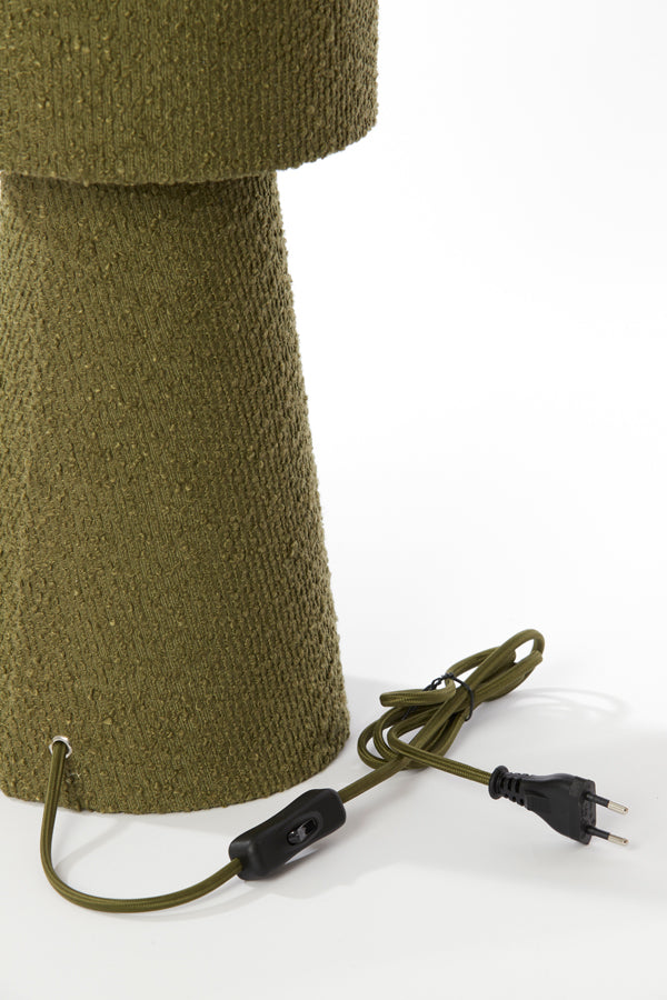 Light & Living Lighting Table lamp 20x58 cm MIKKEL bouclé olive green House of Isabella UK