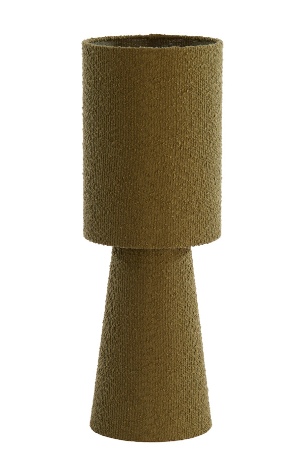 Light & Living Lighting Table lamp 20x58 cm MIKKEL bouclé olive green House of Isabella UK