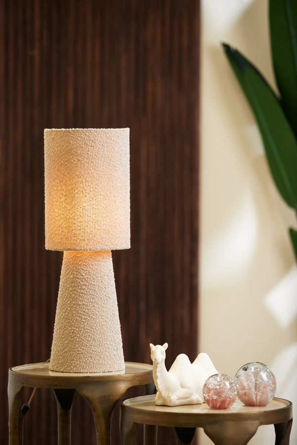Light & Living Lighting Table lamp 20x58 cm MIKKEL bouclé sand House of Isabella UK