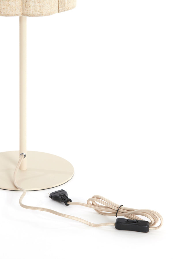Light & Living Lighting Table lamp 20x70 cm FRINGE natural+cream House of Isabella UK