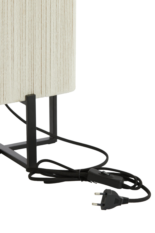 Light & Living Lighting Table lamp 21,5x21,5x50,5 cm WYN matt black+rope cream House of Isabella UK