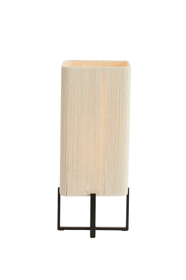 Light & Living Lighting Table lamp 21,5x21,5x50,5 cm WYN matt black+rope cream House of Isabella UK