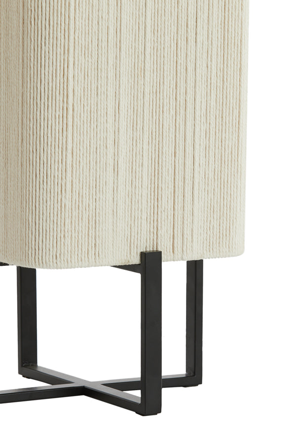 Light & Living Lighting Table lamp 21,5x21,5x50,5 cm WYN matt black+rope cream House of Isabella UK