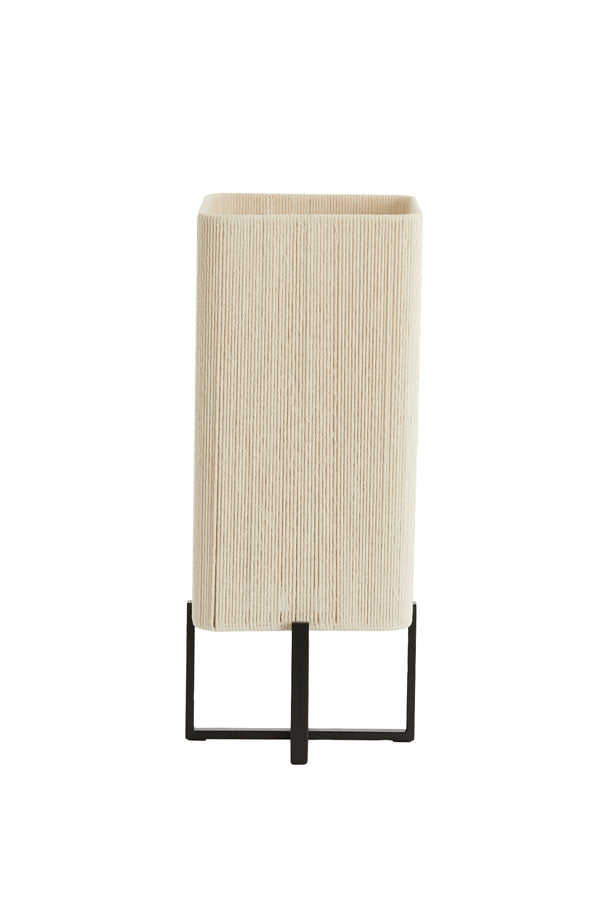 Light & Living Lighting Table lamp 21,5x21,5x50,5 cm WYN matt black+rope cream House of Isabella UK