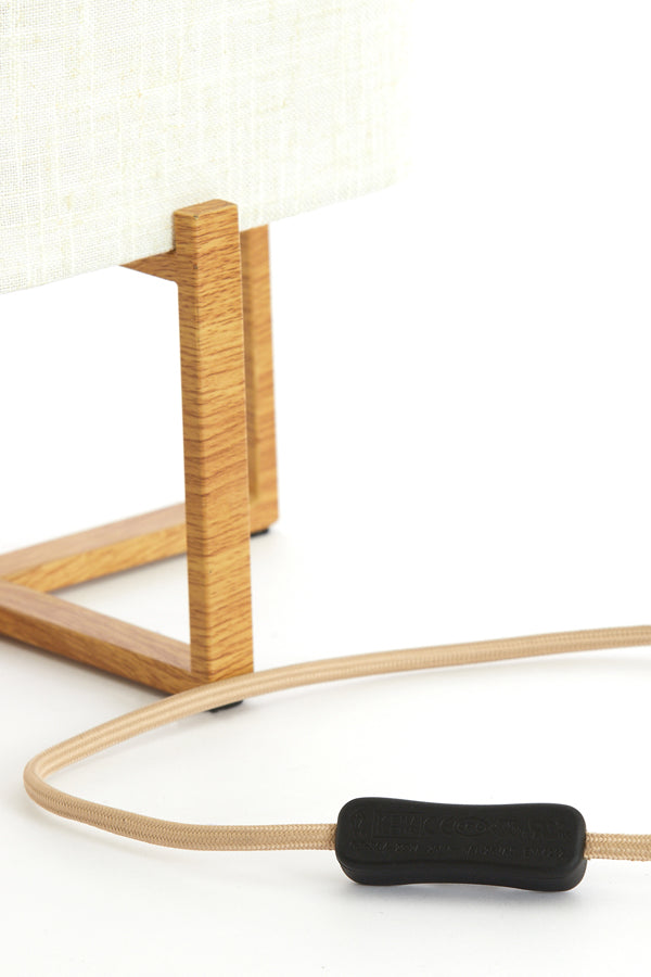 Light & Living Lighting Table lamp 21,5x21,5x50,5 cm WYN wood prnt natur+linen cream House of Isabella UK