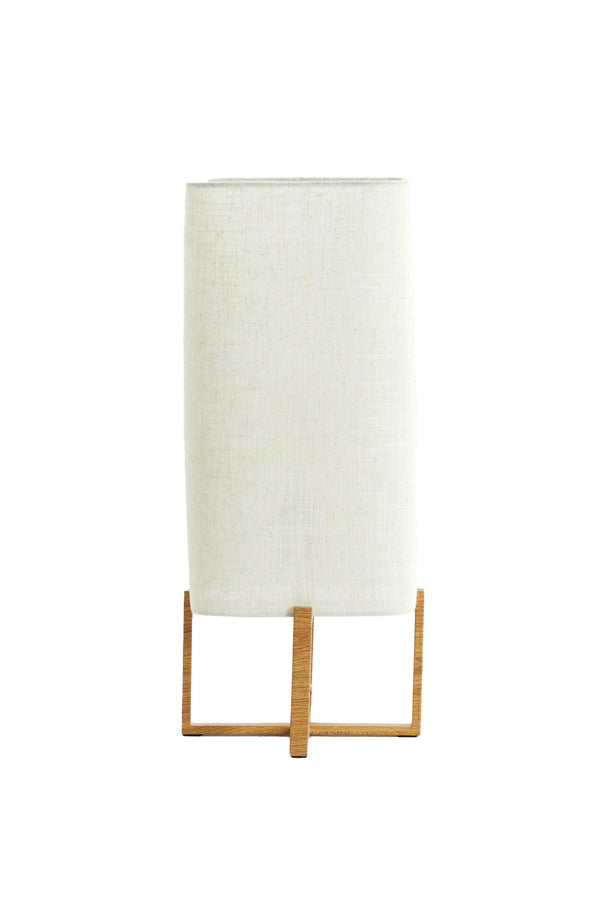Light & Living Lighting Table lamp 21,5x21,5x50,5 cm WYN wood prnt natur+linen cream House of Isabella UK