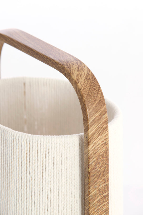Light & Living Lighting Table lamp 22,5x15x37,5 cm LECCE wood prnt naturl+rope cream House of Isabella UK