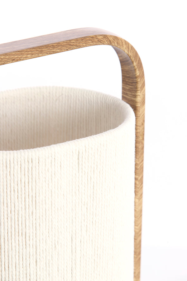 Light & Living Lighting Table lamp 22,5x15x37,5 cm LECCE wood prnt naturl+rope cream House of Isabella UK