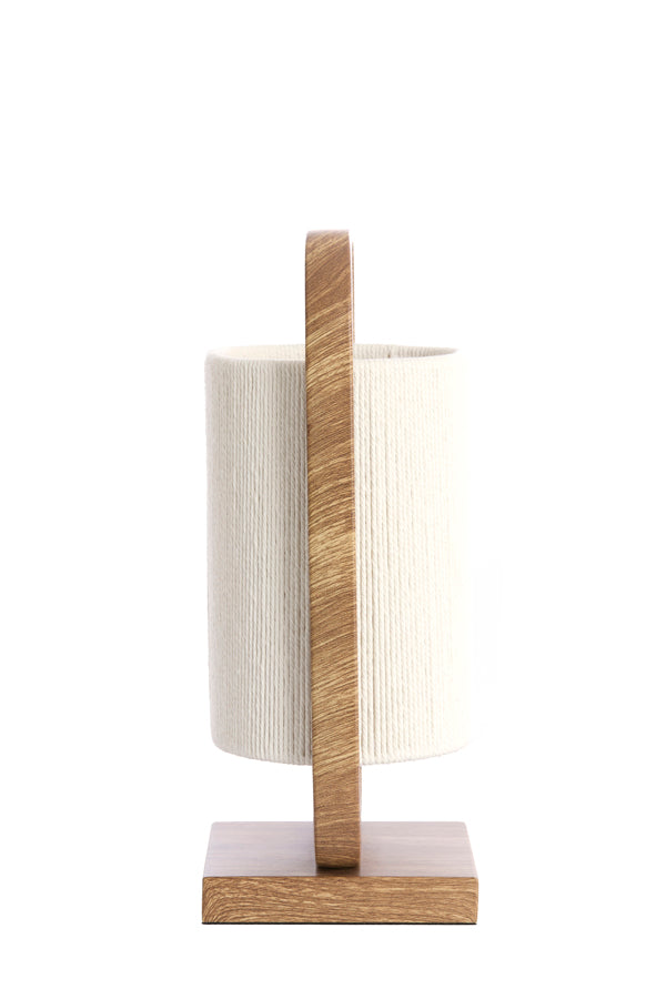 Light & Living Lighting Table lamp 22,5x15x37,5 cm LECCE wood prnt naturl+rope cream House of Isabella UK