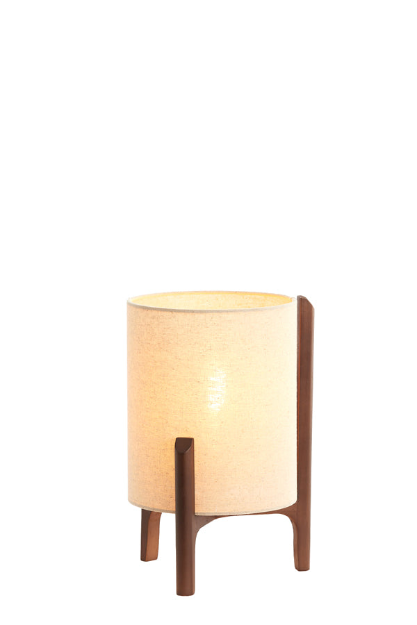Light & Living Lighting Table lamp 22x33 cm LITTO dark brown+linen natural House of Isabella UK