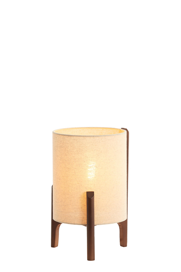 Light & Living Lighting Table lamp 22x33 cm LITTO dark brown+linen natural House of Isabella UK