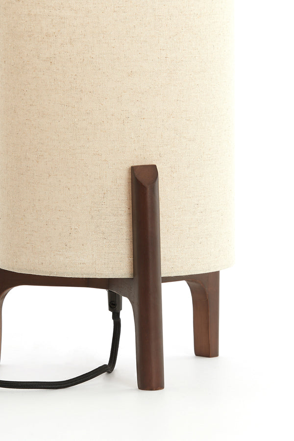 Light & Living Lighting Table lamp 22x33 cm LITTO dark brown+linen natural House of Isabella UK