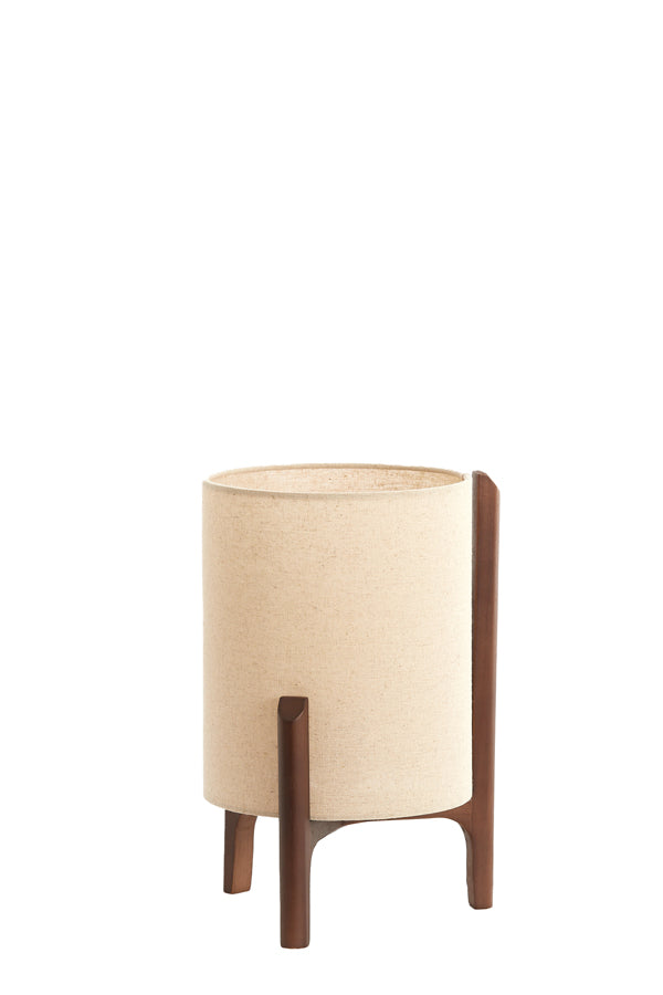 Light & Living Lighting Table lamp 22x33 cm LITTO dark brown+linen natural House of Isabella UK