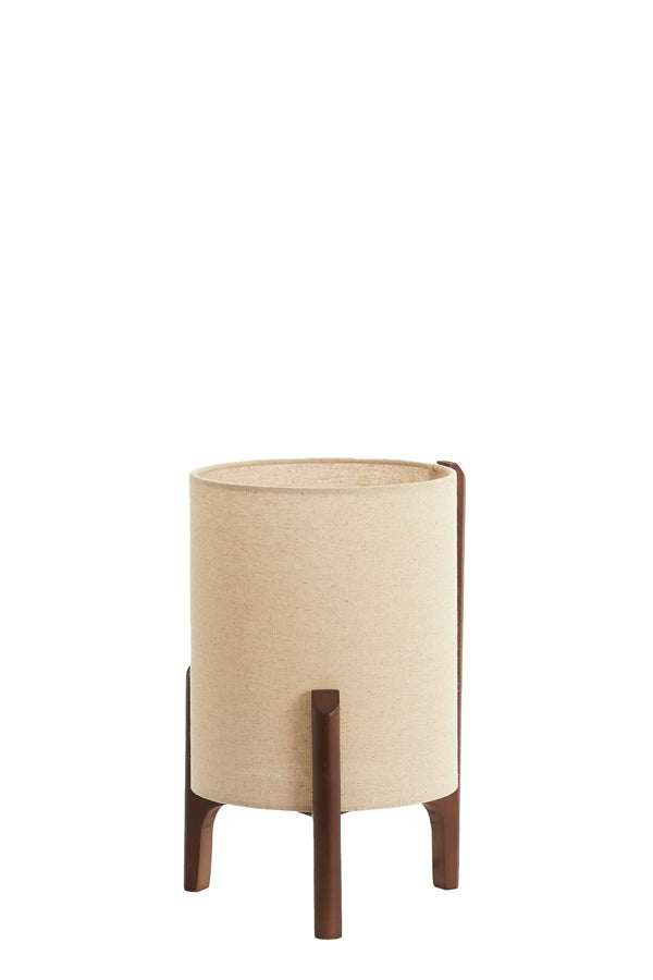 Light & Living Lighting Table lamp 22x33 cm LITTO dark brown+linen natural House of Isabella UK